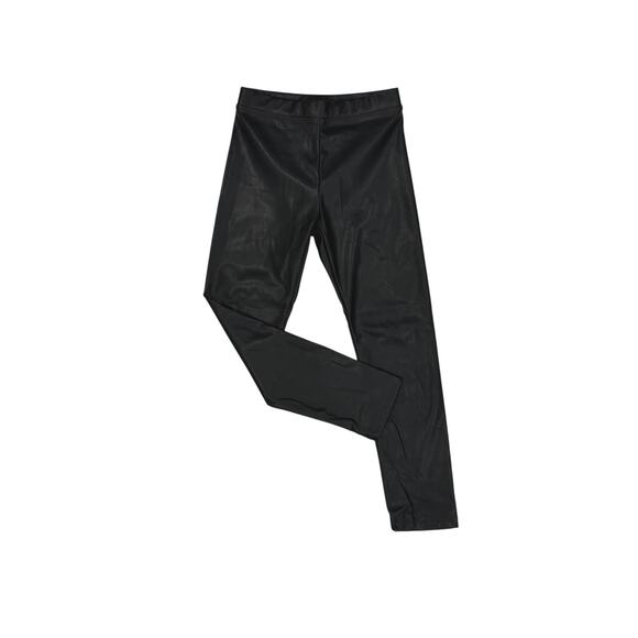 Crewcuts Girls Faux Black Leather Leggings - Picture 1 of 5